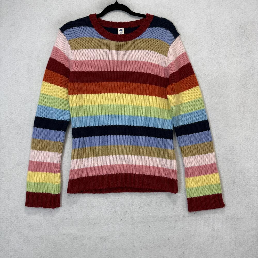 Vintage Austin Classics Co Sweater Womens Medium Multicolor Stripe Crewneck Knit